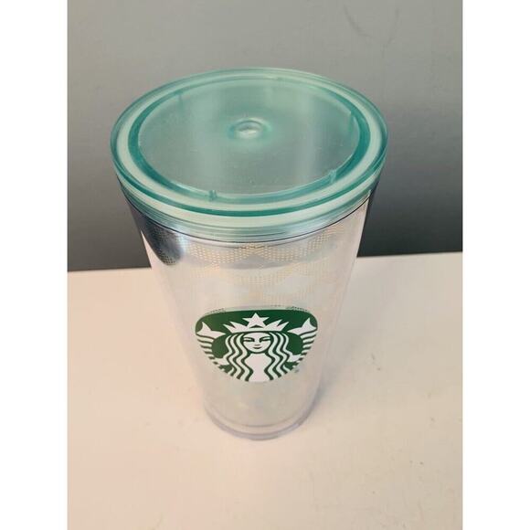 New Starbucks Acrylic Iridescent Mermaid Scales Cold Cup Tumbler 16 oz No Straw - Picture 2 of 9
